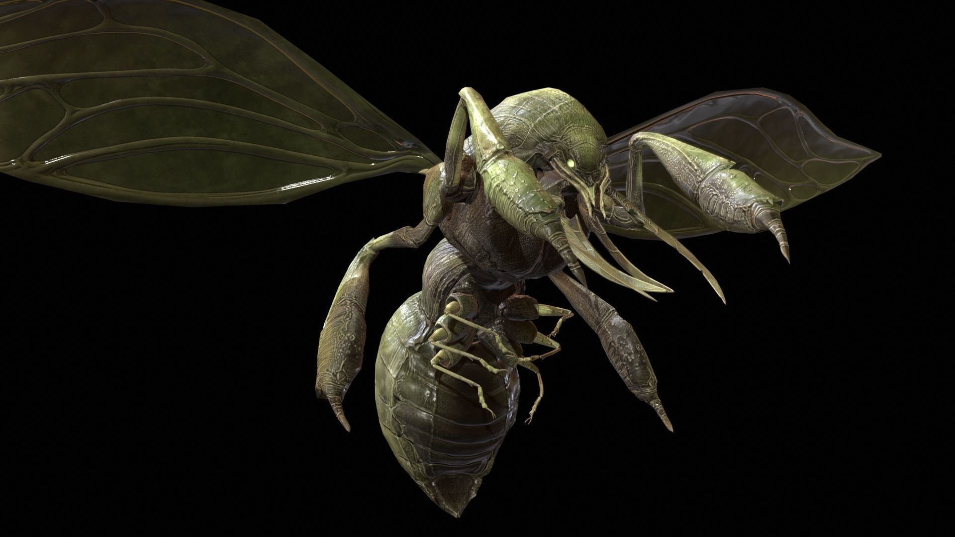 FlyingBugA3 Low-poly 3D model_18