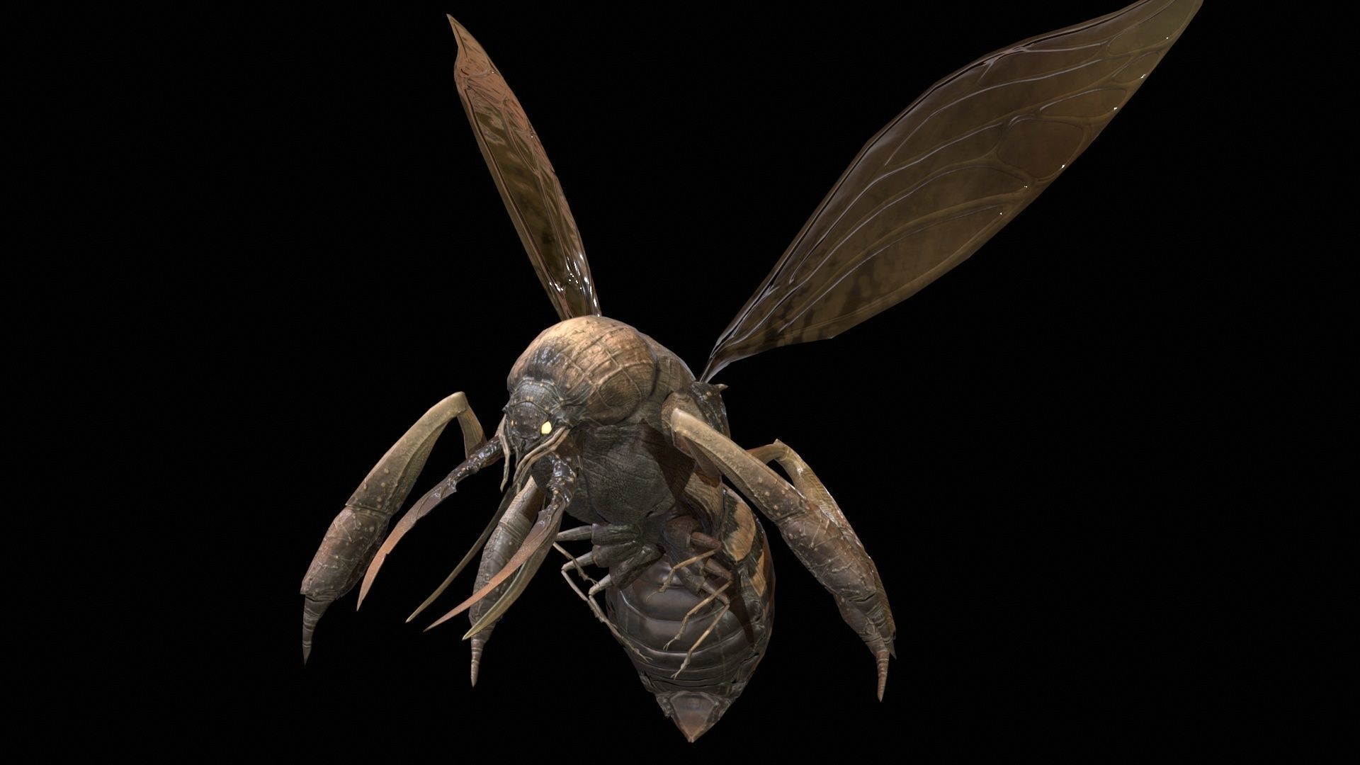 FlyingBugA3 Low-poly 3D model_16
