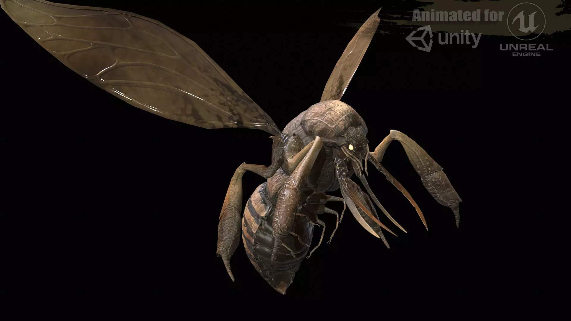 FlyingBugA3 Low-poly 3D model_0