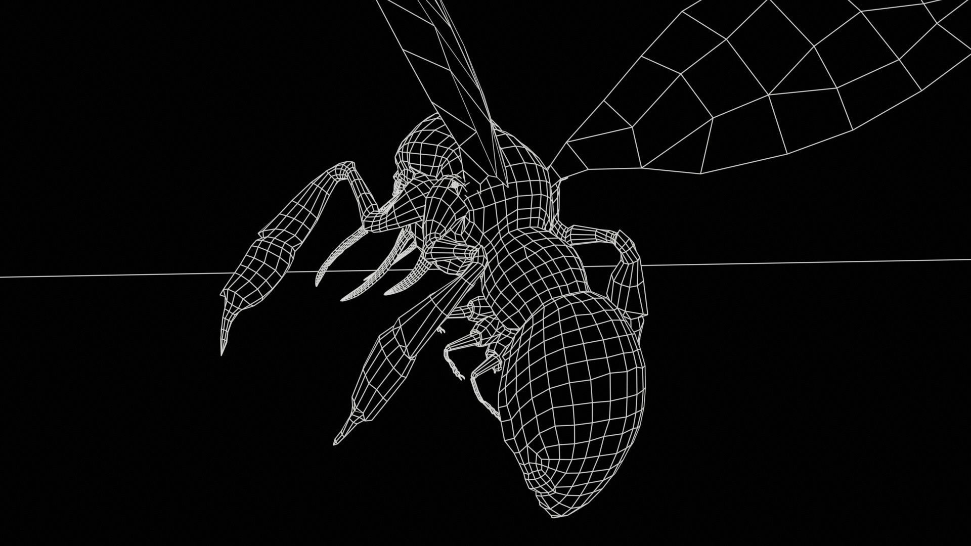 FlyingBugA3 Low-poly 3D model_8