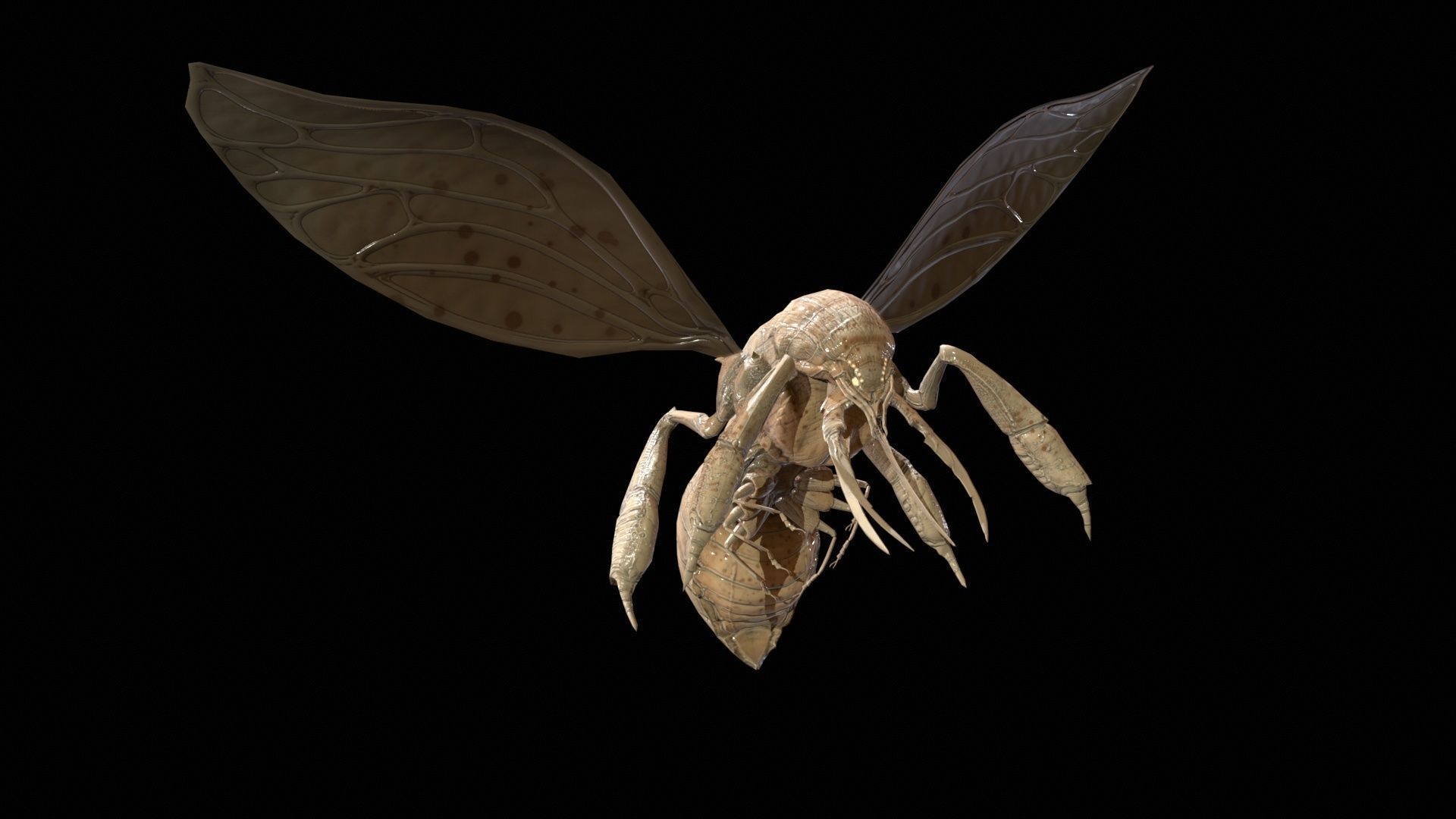 FlyingBugA3 Low-poly 3D model_21
