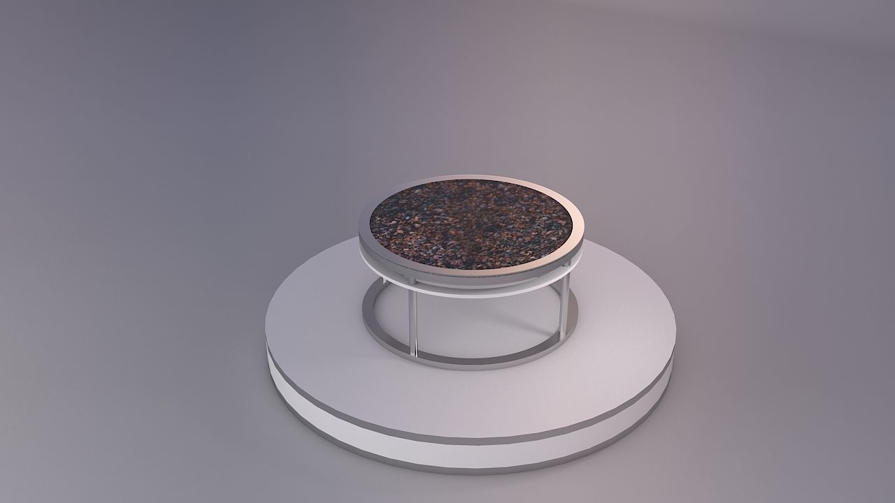 glass side table with stones Free 3D model_1