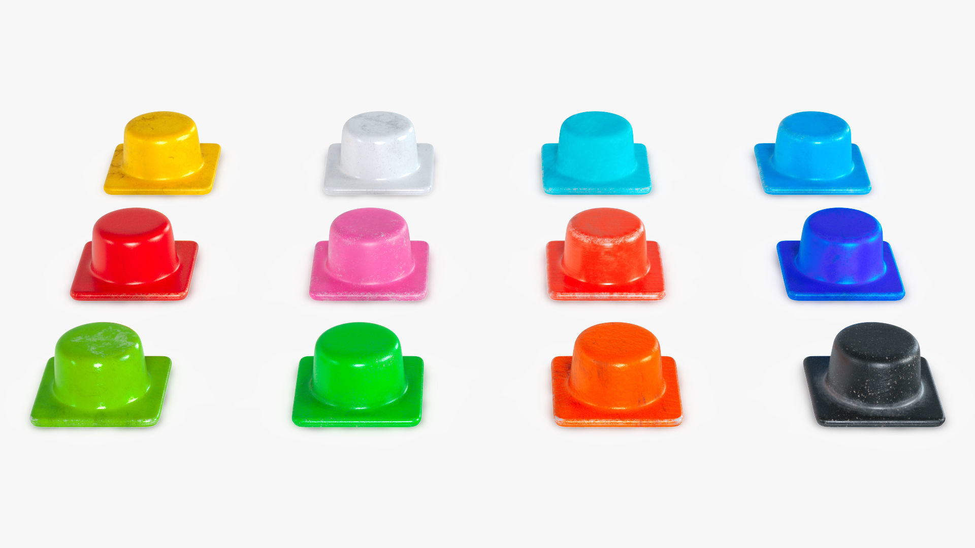 Mini Traffic Cone 1 Low-poly 3D model_5