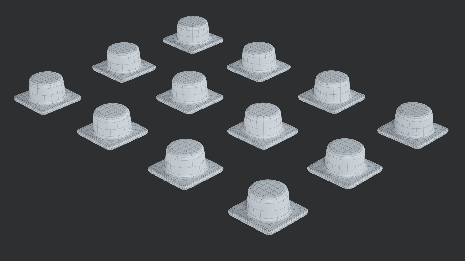 Mini Traffic Cone 1 Low-poly 3D model_21