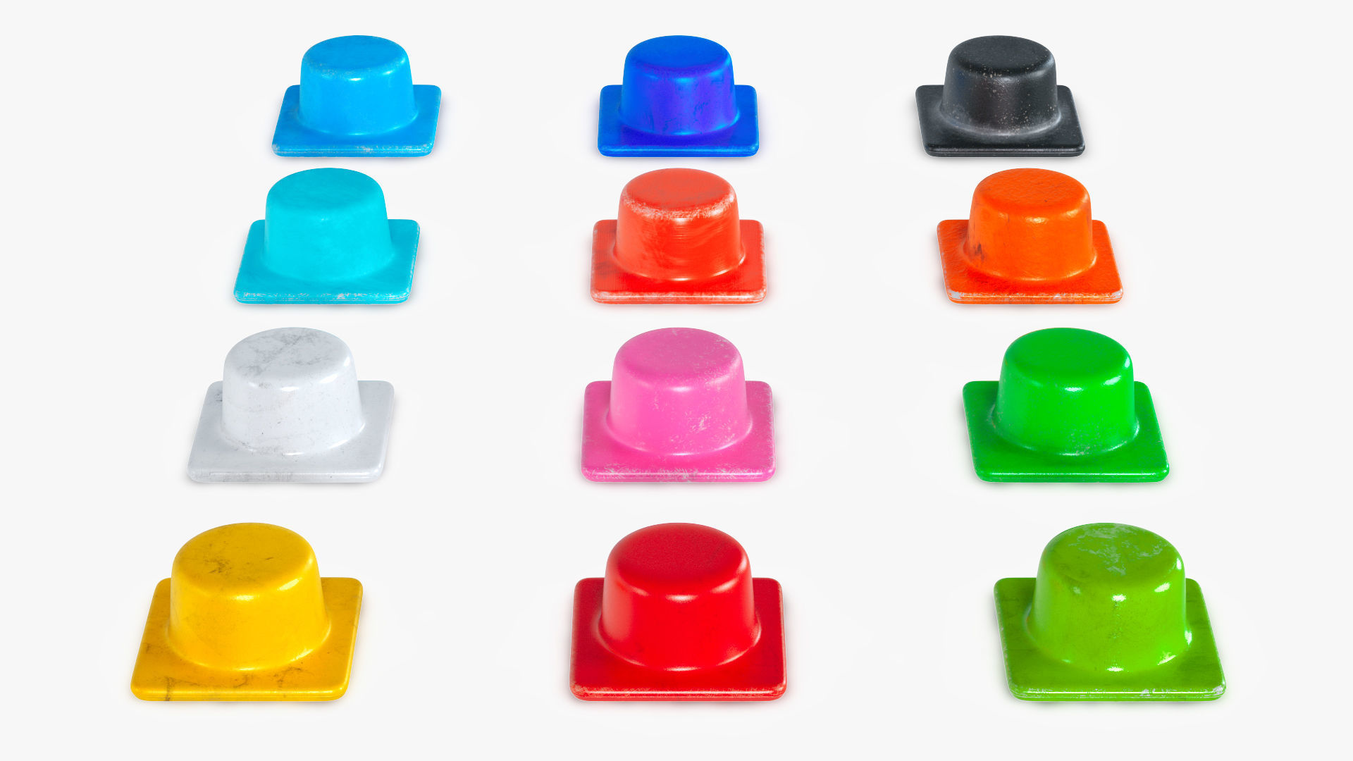 Mini Traffic Cone 1 Low-poly 3D model_4