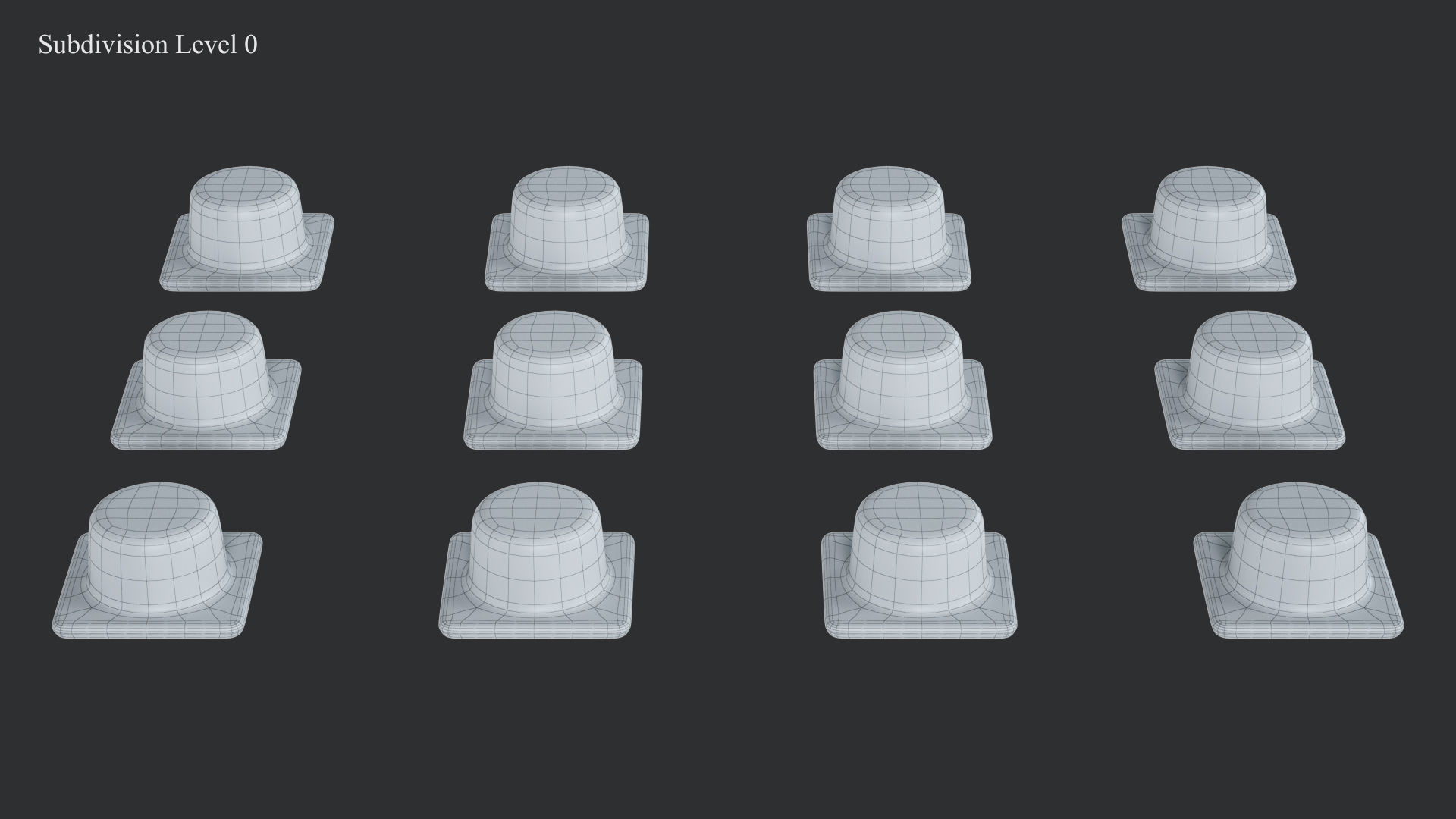 Mini Traffic Cone 1 Low-poly 3D model_19