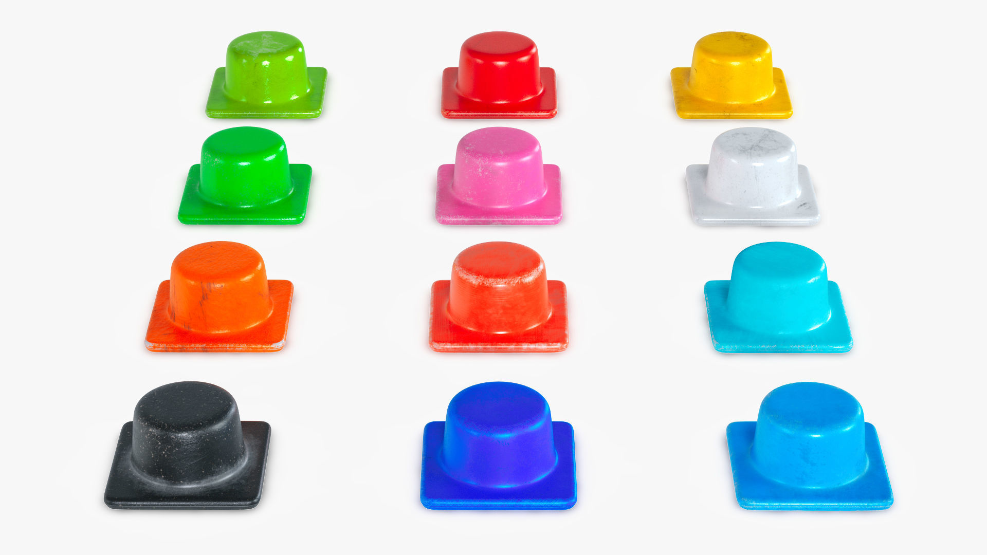 Mini Traffic Cone 1 Low-poly 3D model_6