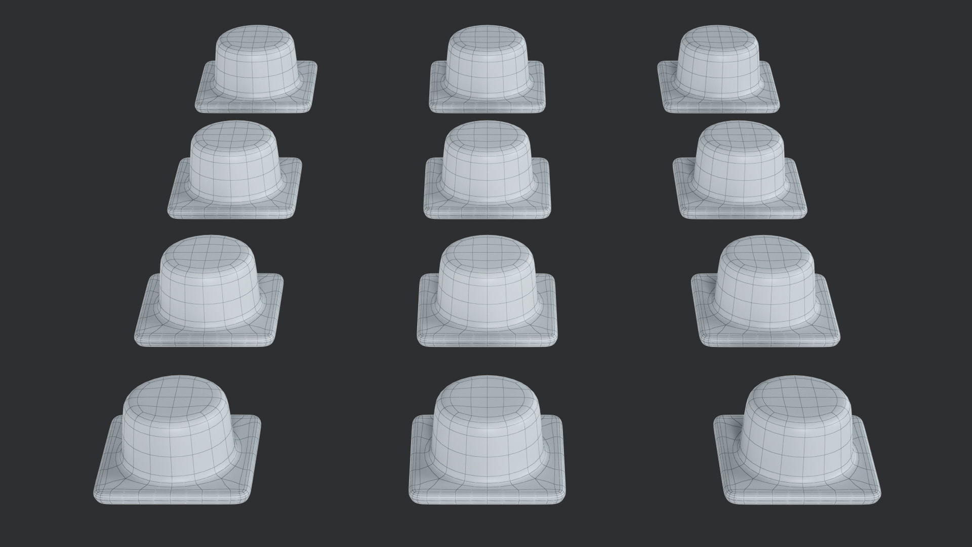 Mini Traffic Cone 1 Low-poly 3D model_22