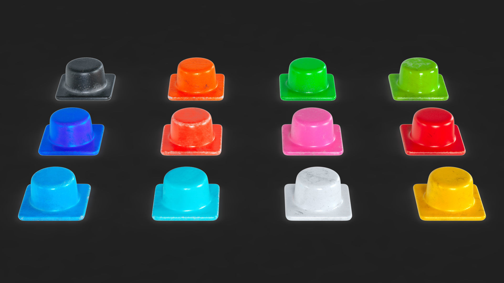 Mini Traffic Cone 1 Low-poly 3D model_2