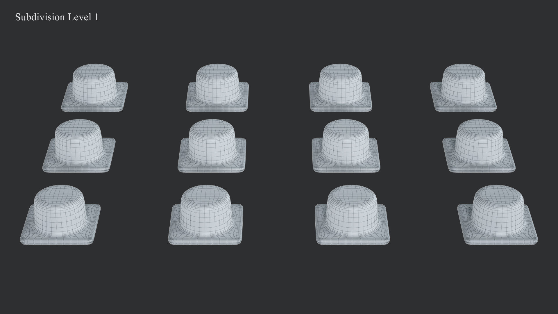 Mini Traffic Cone 1 Low-poly 3D model_20