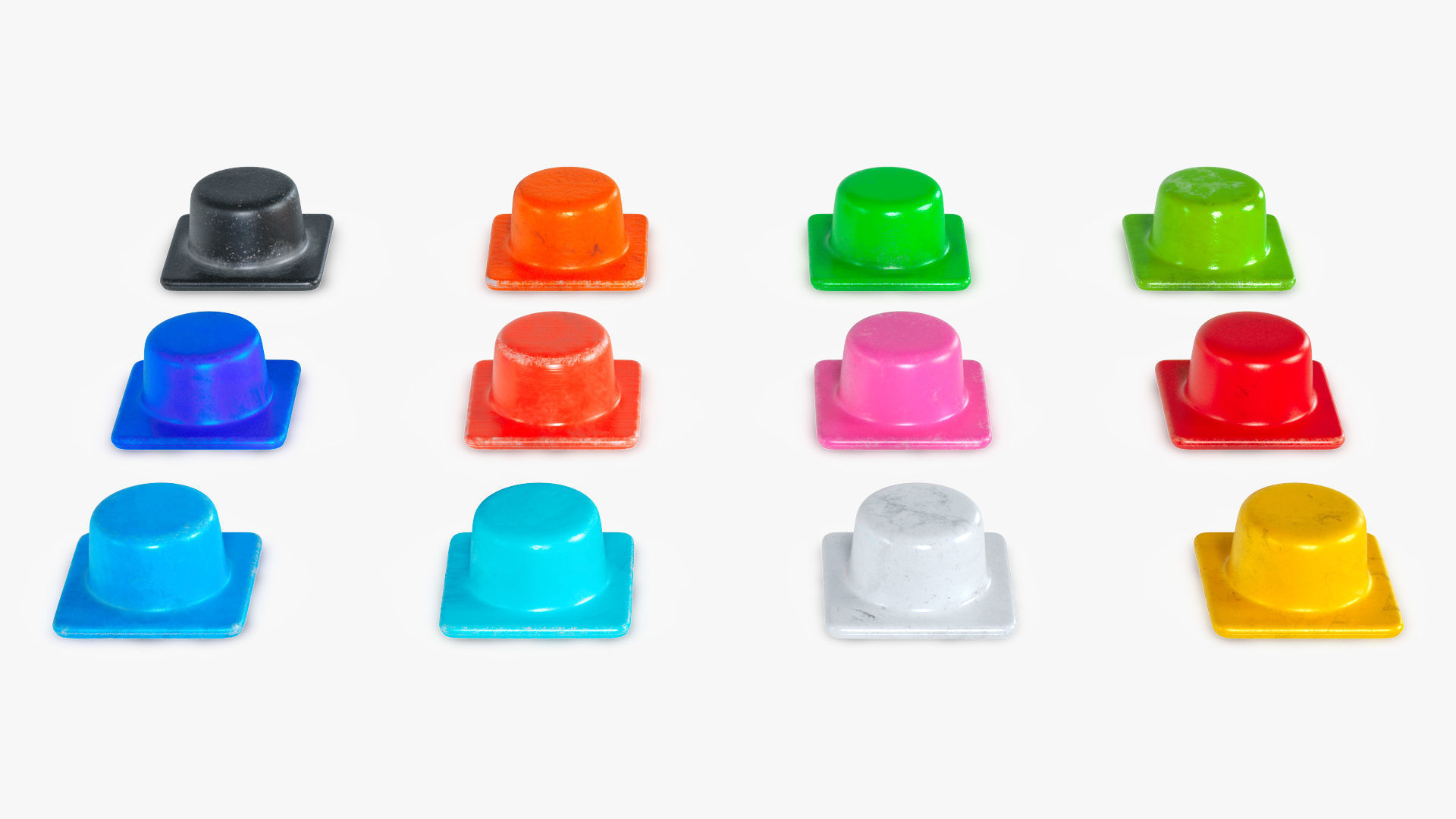 Mini Traffic Cone 1 Low-poly 3D model_1