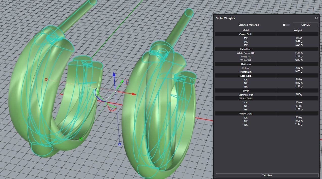 Earring Trinity  3D print model_4