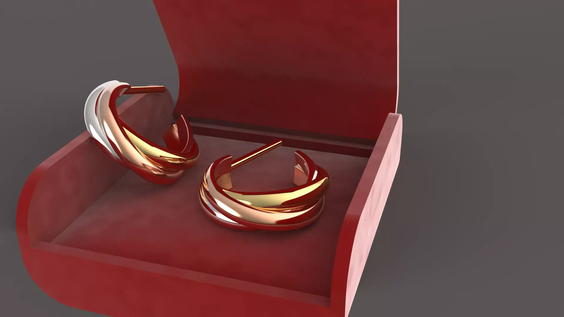 Earring Trinity  3D print model_0