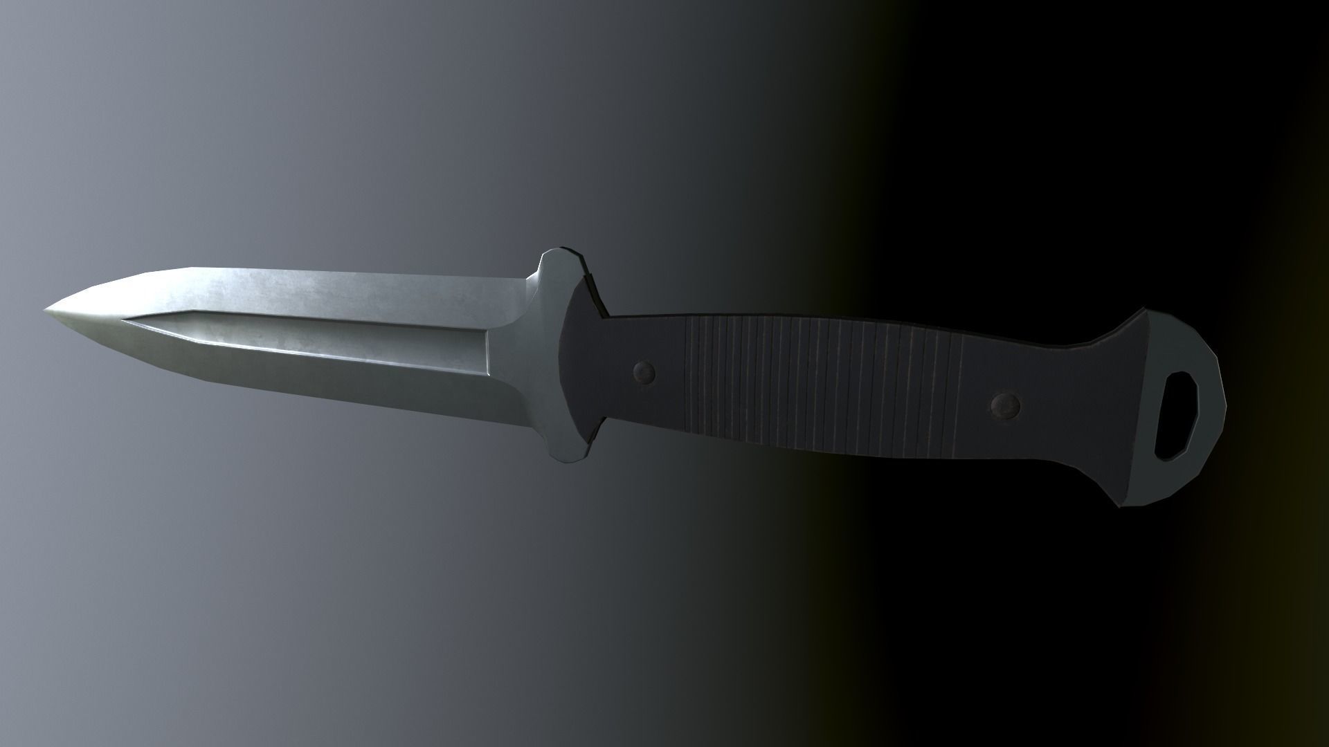 Knife 02 Low-poly 3D model_5