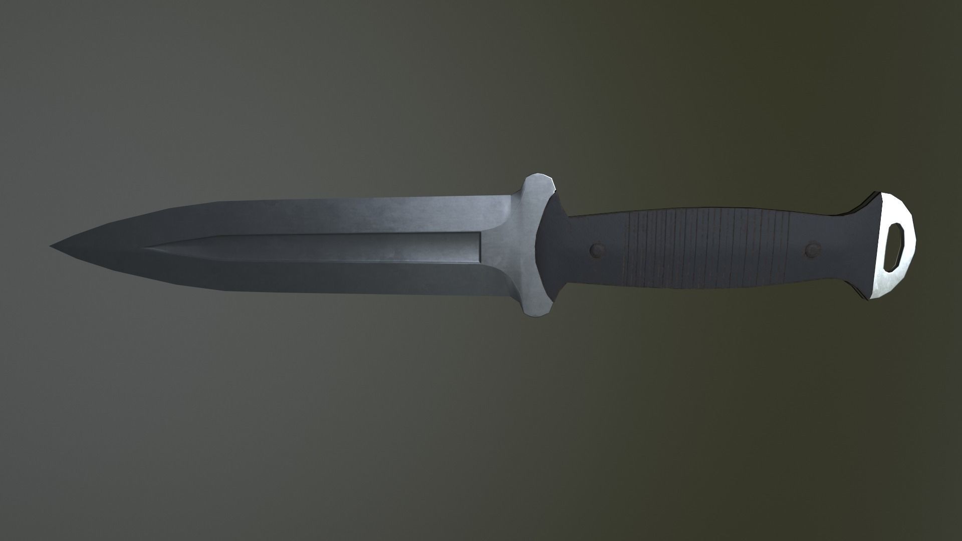 Knife 02 Low-poly 3D model_2