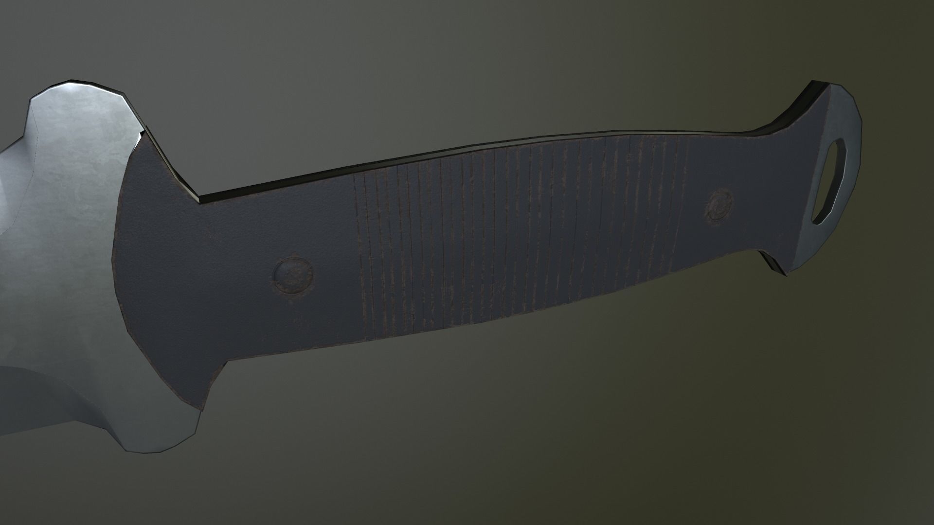 Knife 02 Low-poly 3D model_4