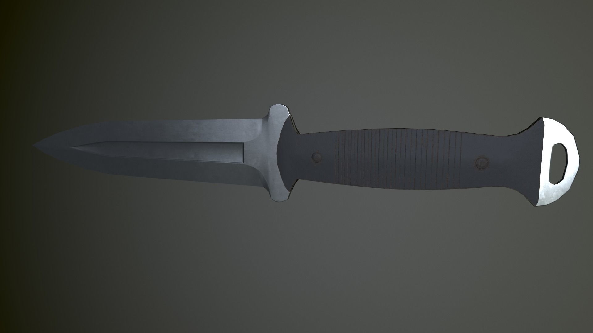 Knife 02 Low-poly 3D model_3