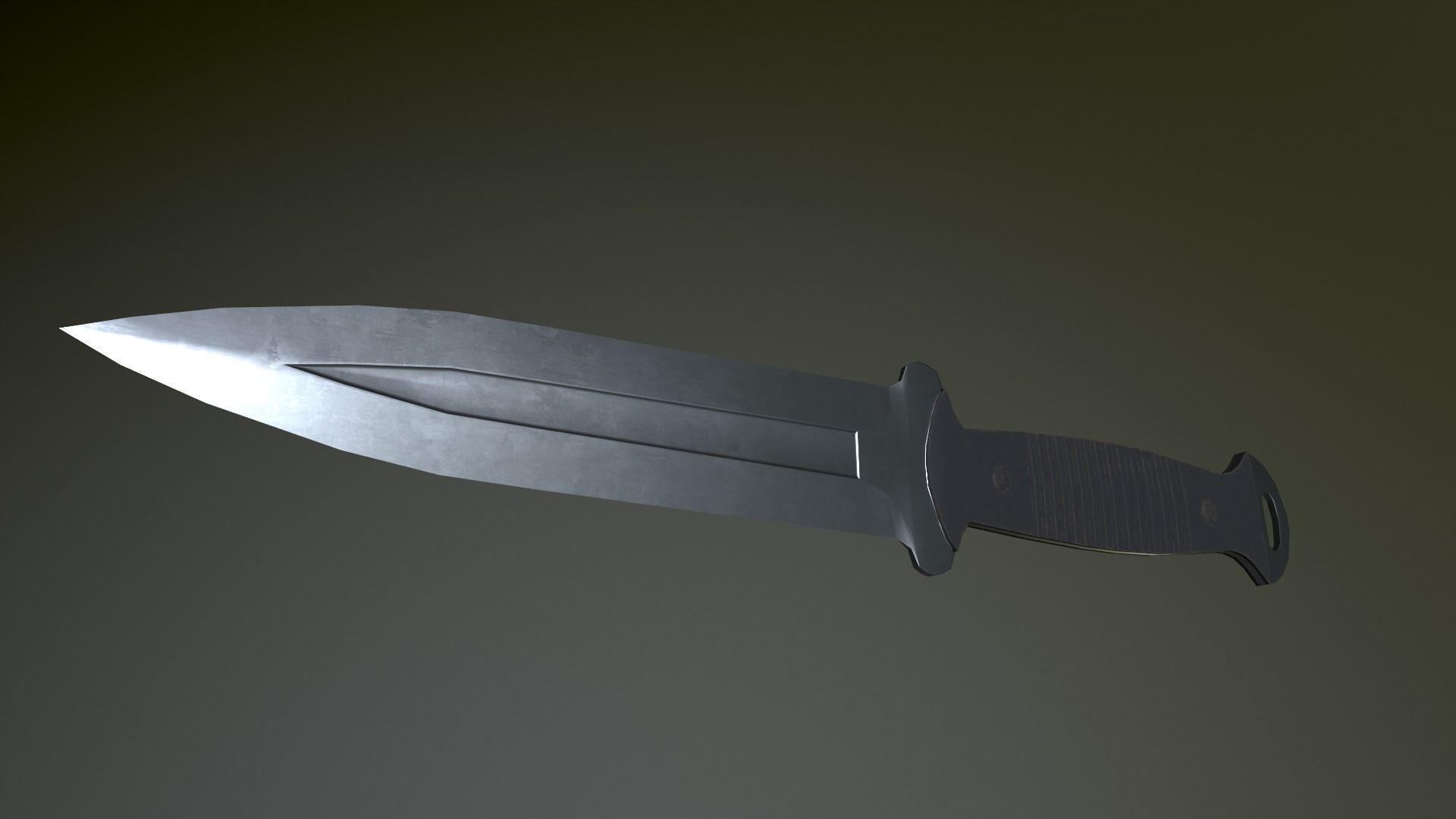 Knife 02 Low-poly 3D model_6