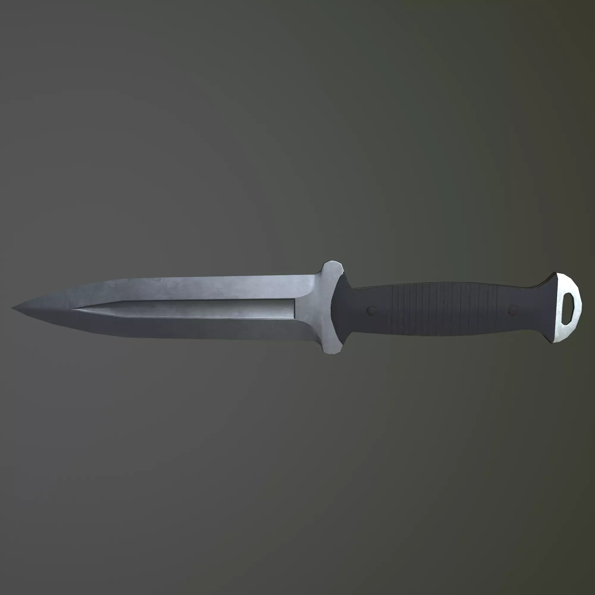 Knife 02 Low-poly 3D model_0