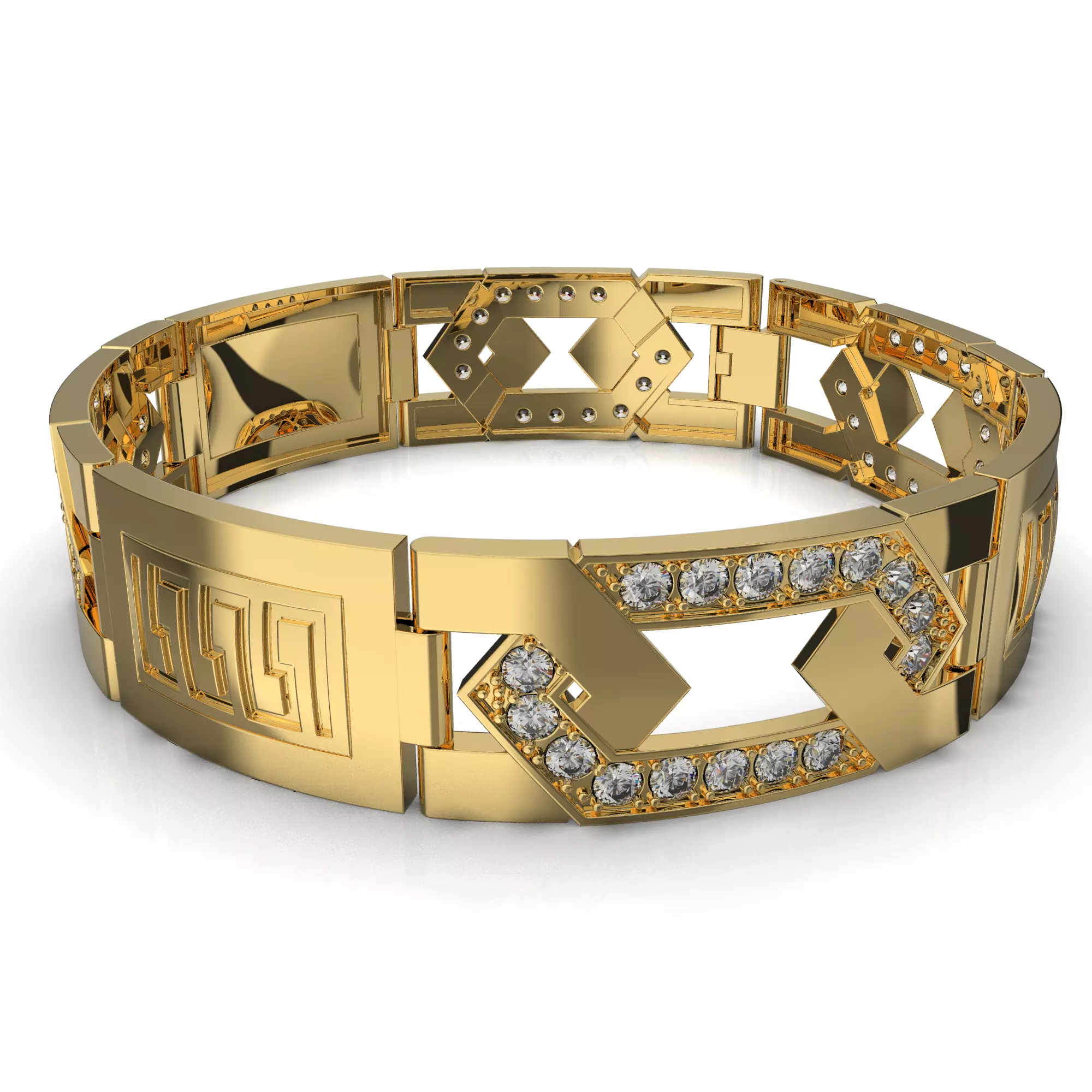 Jewelry Greek bracelet 15mm STL ready for Print 3D print model
