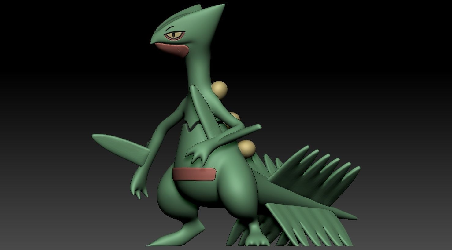 Sceptile 3D print model_3