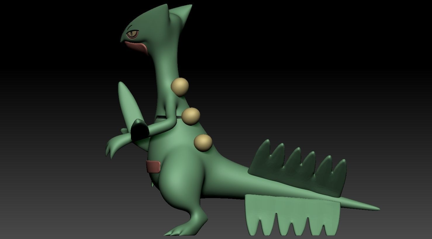 Sceptile 3D print model_7