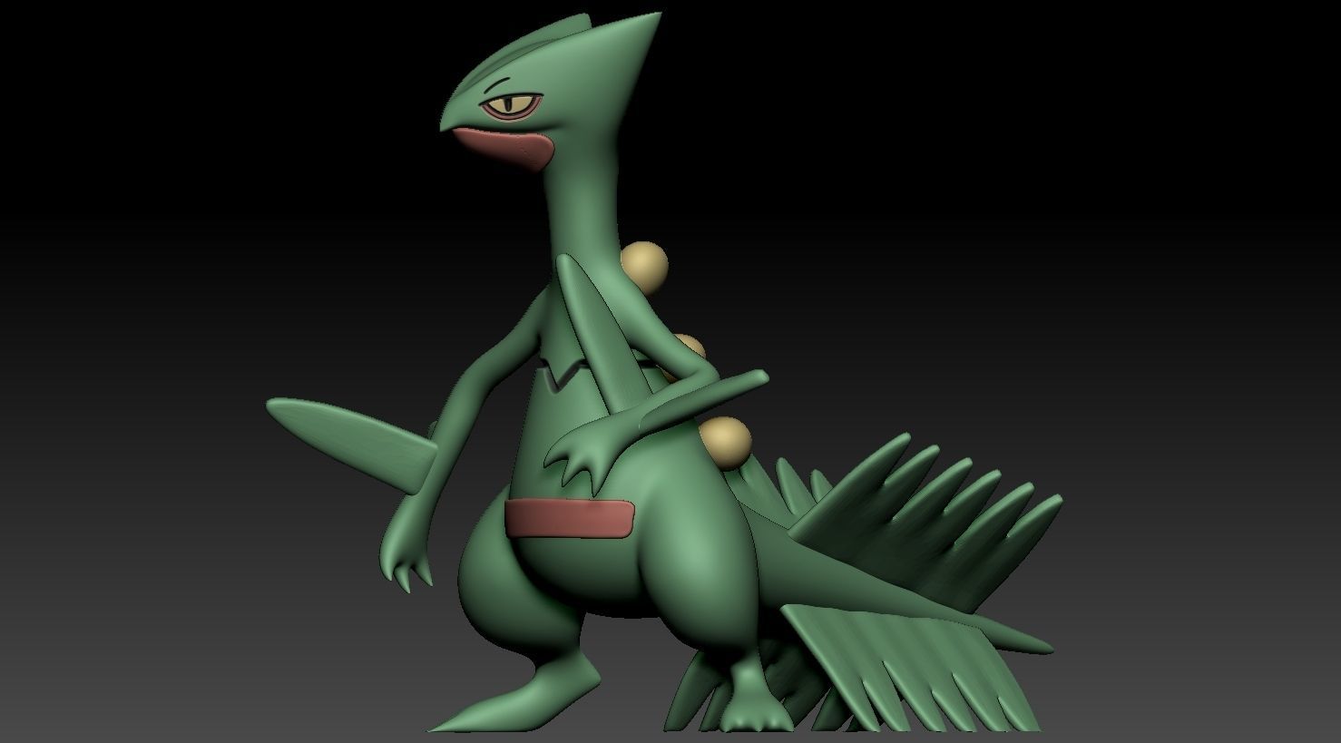 Sceptile 3D print model_5