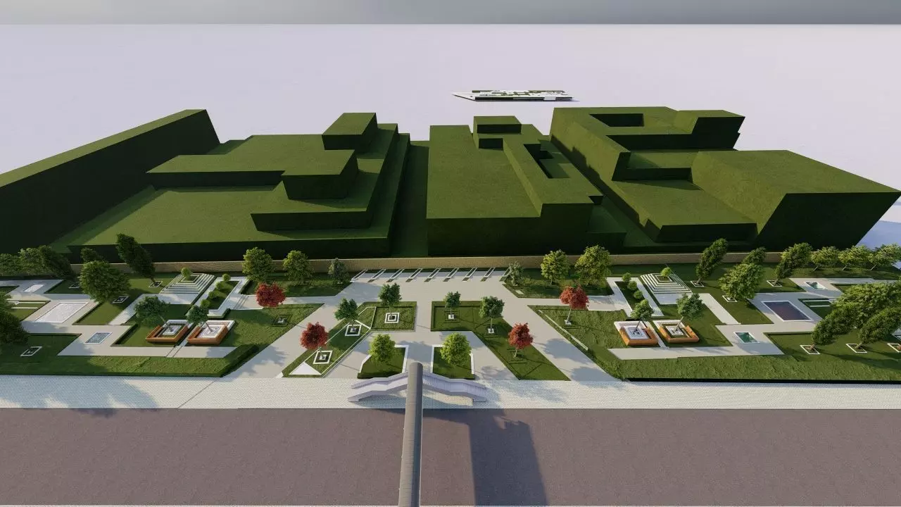 park-public park-Private Park Landscape 3D model