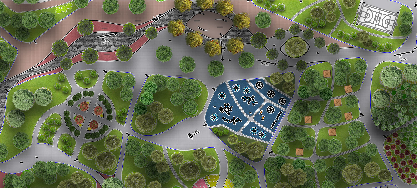 Master park-Regional park project-Private Park Landscape 3D model_9