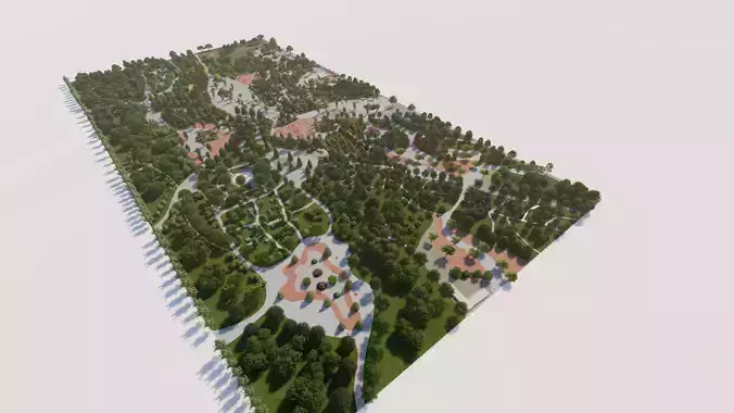 Master park-Regional park project-Private Park Landscape 3D model