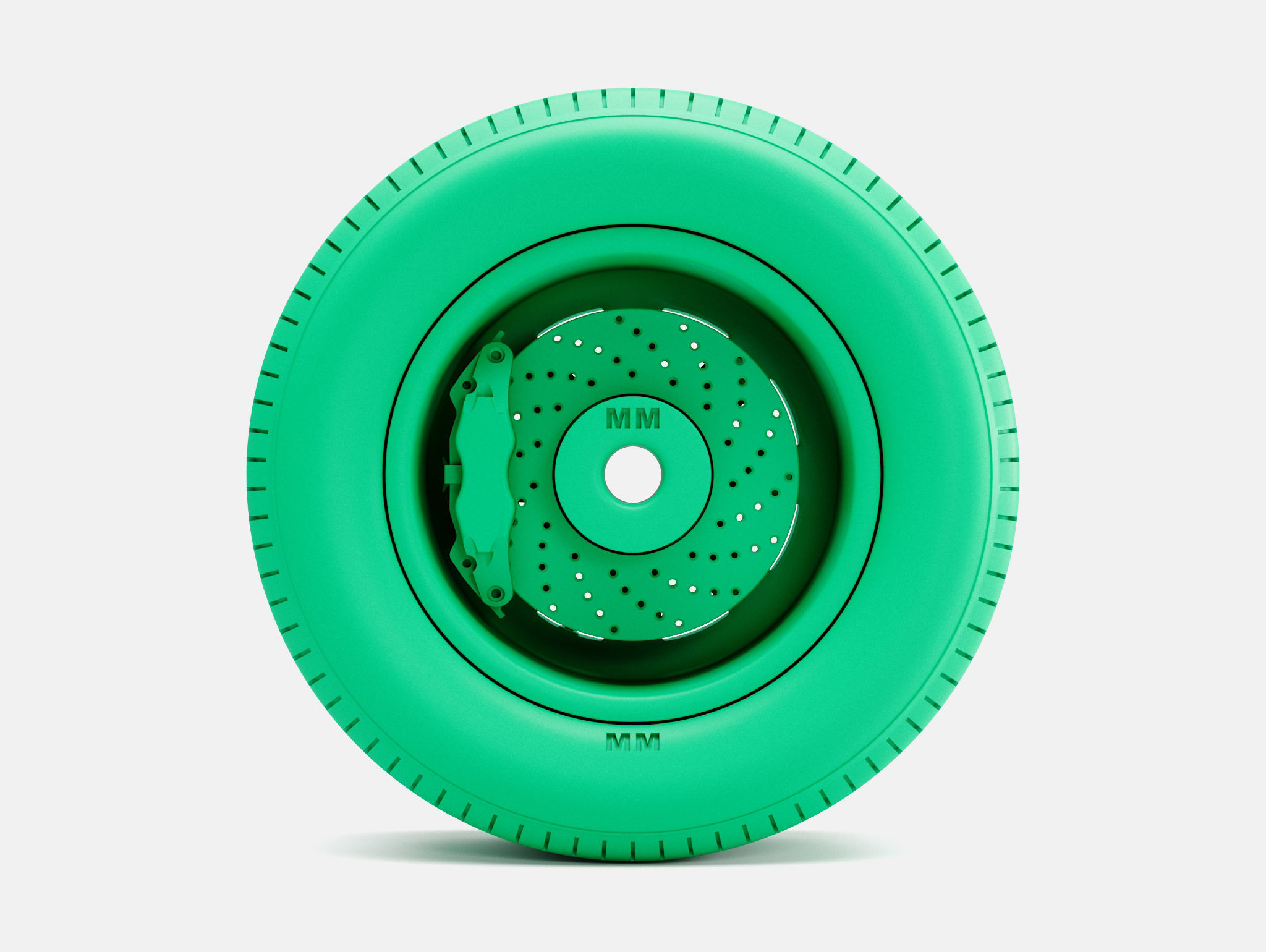 15x8 Minilite Wheel Goodyear Blue Streak 600 Tire 3D print model_4