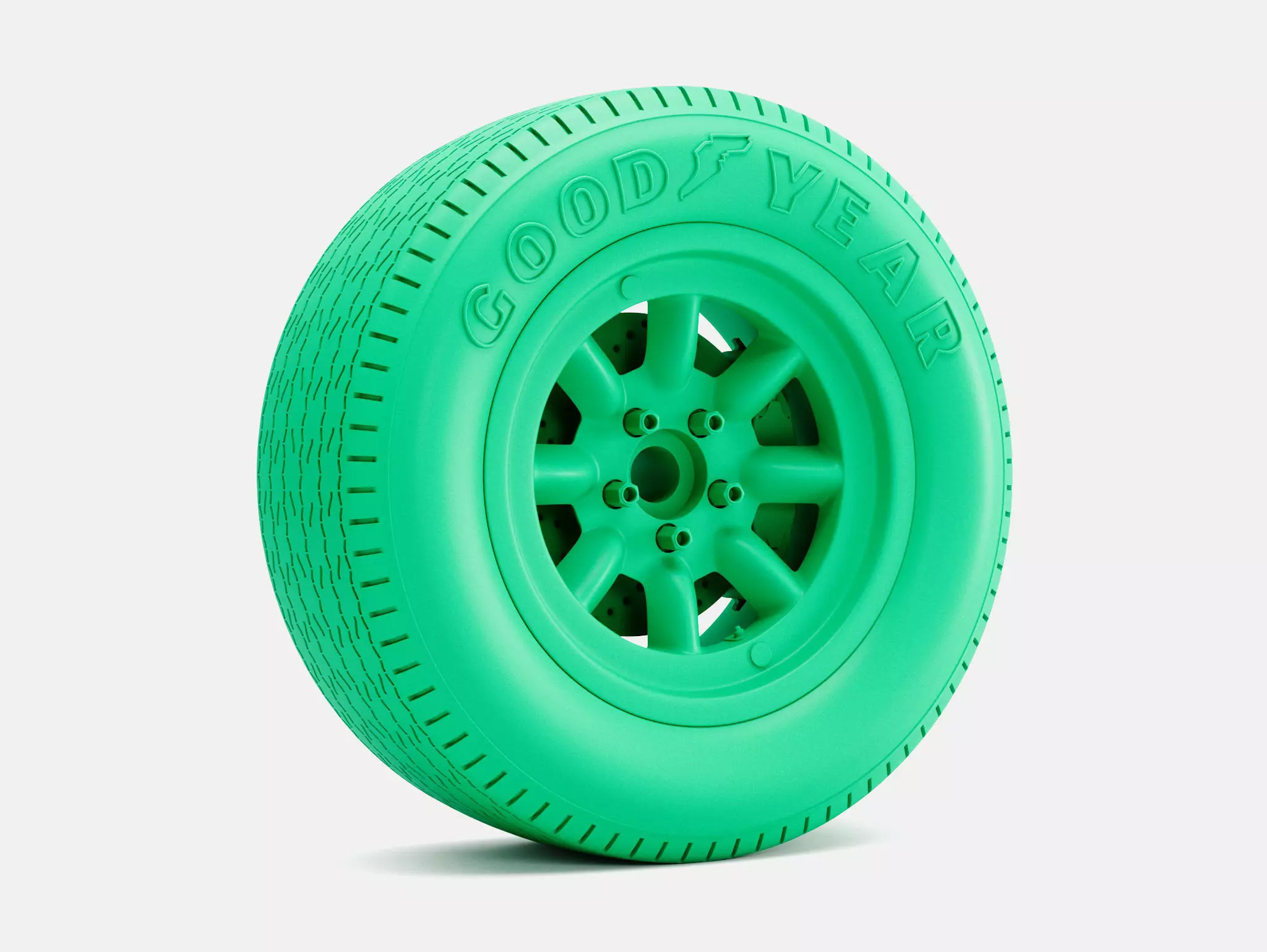 15x8 Minilite Wheel Goodyear Blue Streak 600 Tire 3D print model_1