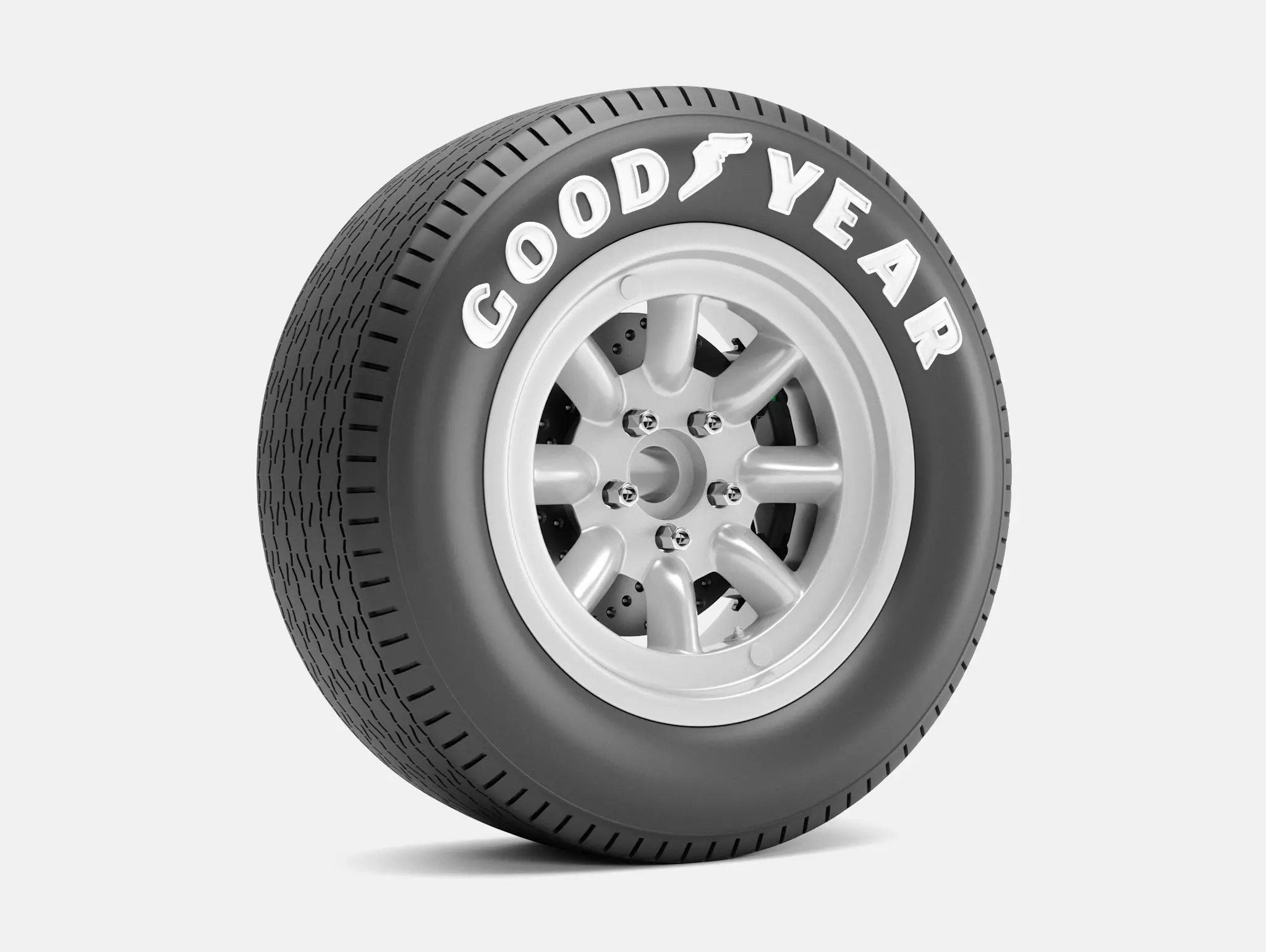 15x8 Minilite Wheel Goodyear Blue Streak 600 Tire 3D print model_0