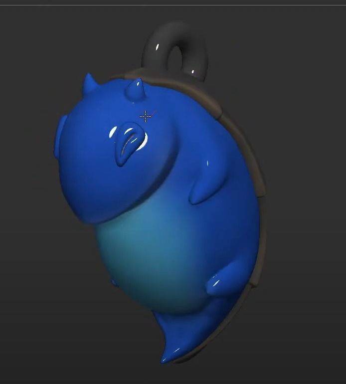 dizzy keychain 3D print model_1