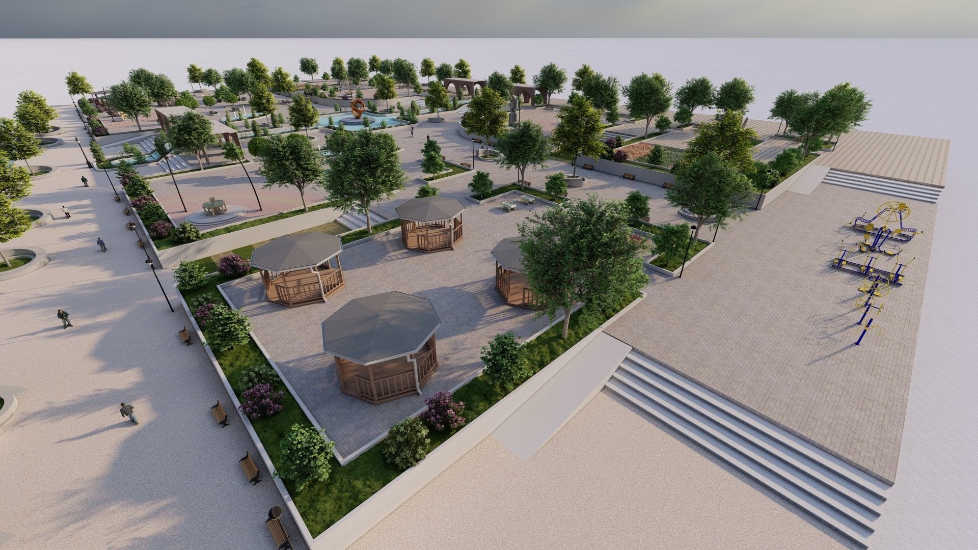 Master park-Regional park project-Private Park Landscape 3D model_2