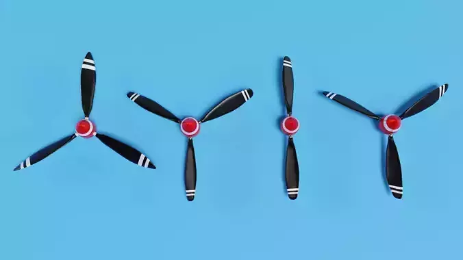 Propellers with dome 3d 2024 3D model