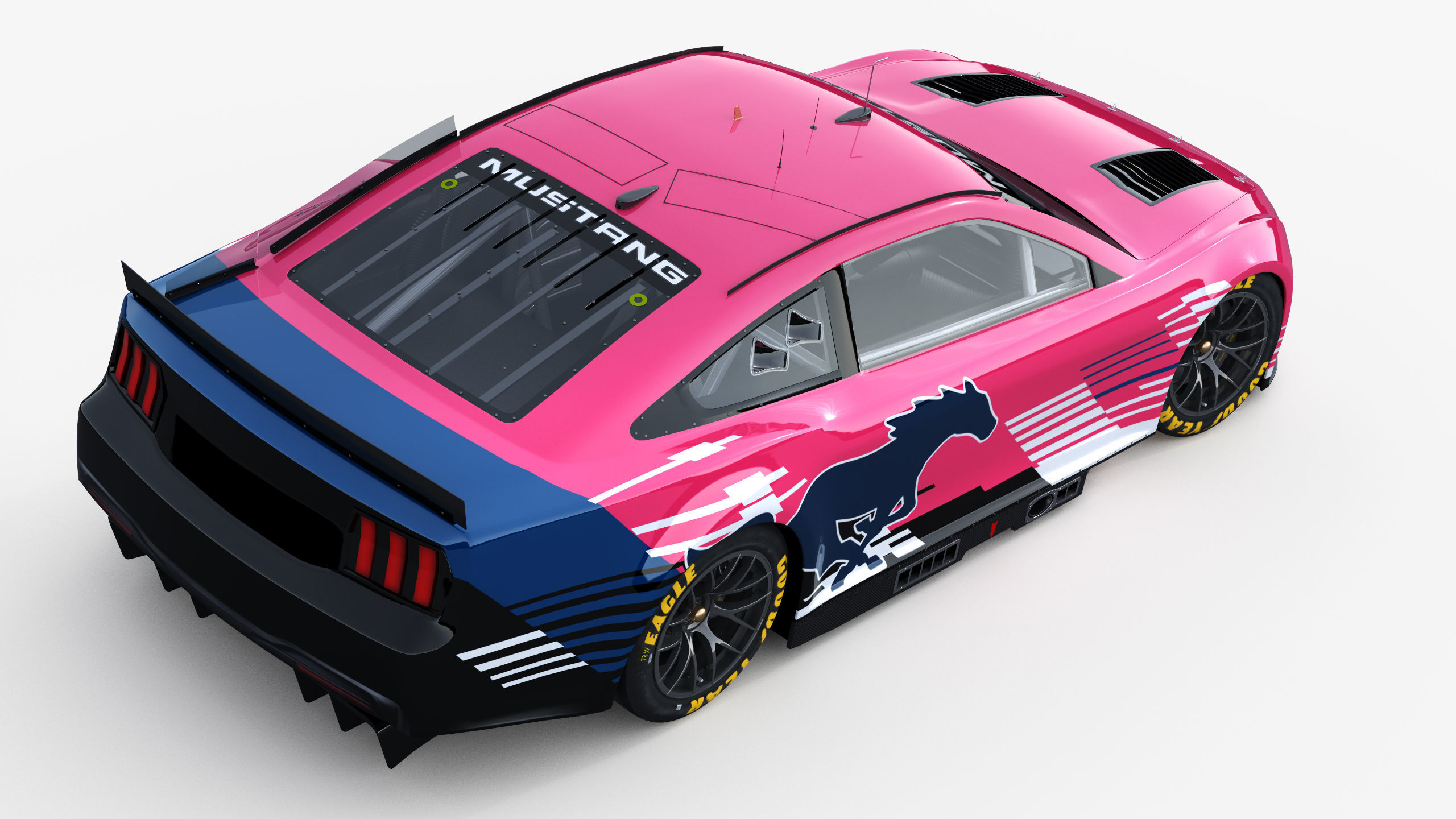 NASCAR Mustang 2024 Template 3D model_6