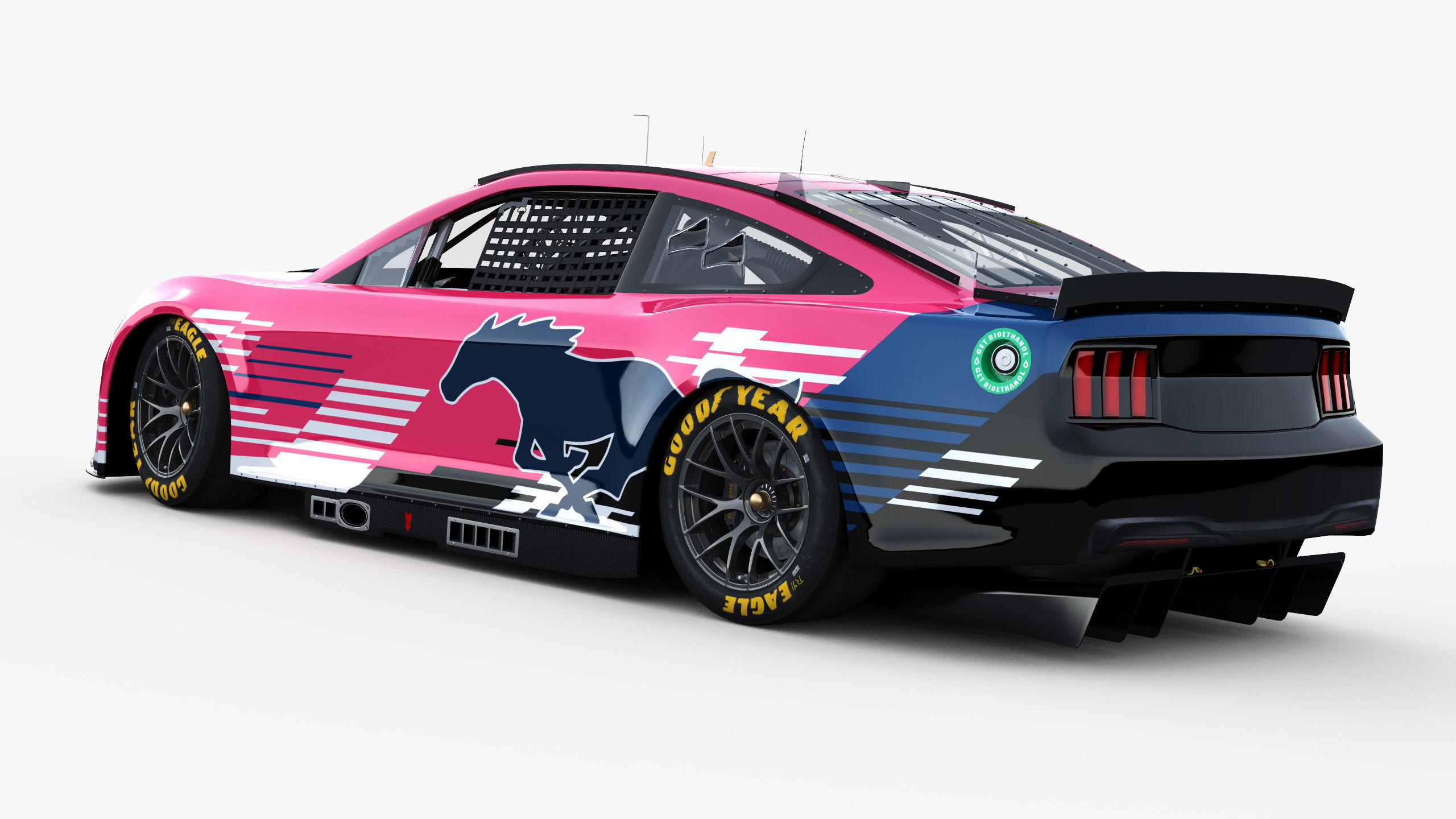 NASCAR Mustang 2024 Template 3D model_4