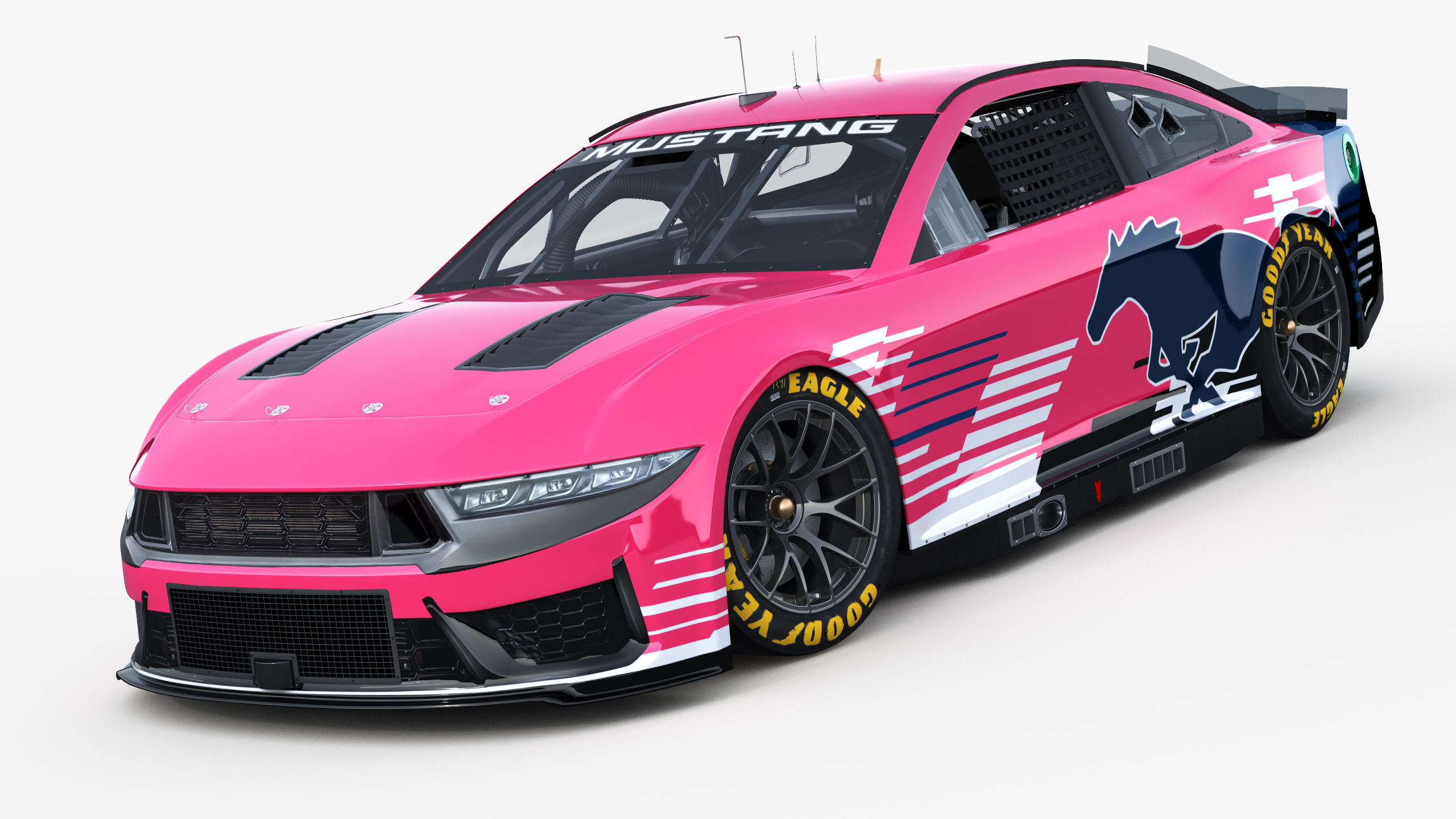 NASCAR Mustang 2024 Template 3D model_3