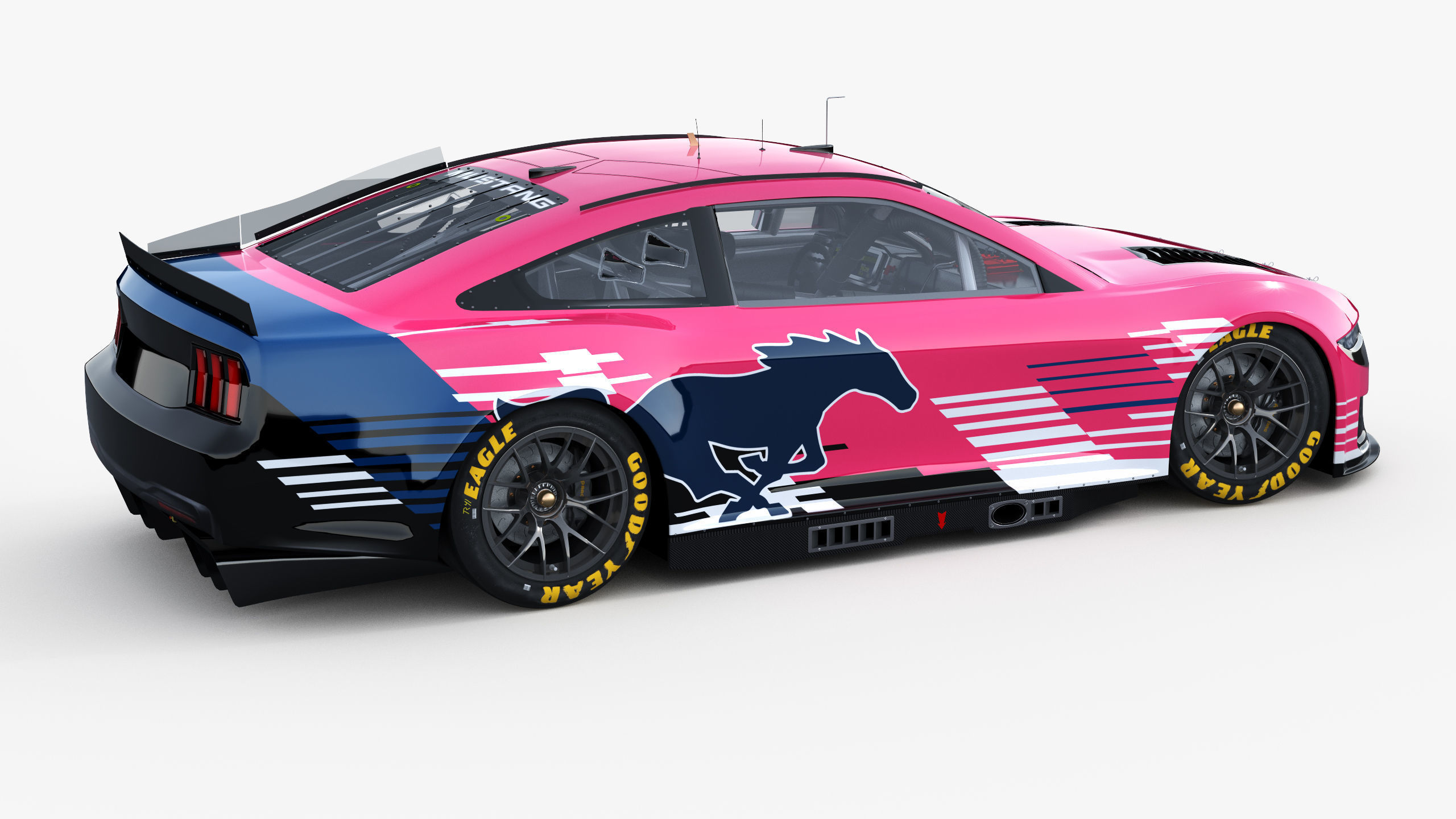 NASCAR Mustang 2024 Template 3D model_7