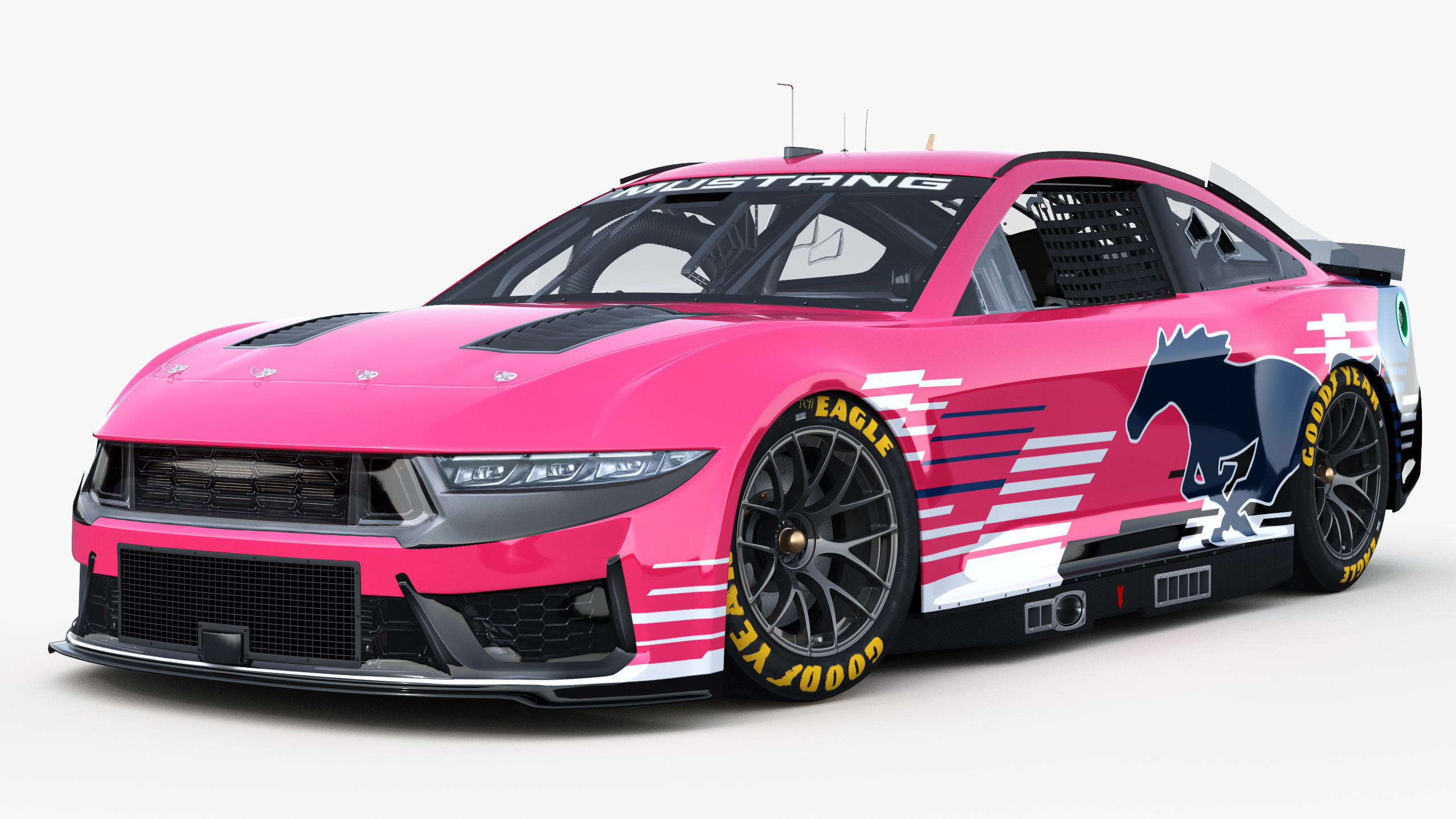 NASCAR Mustang 2024 Template 3D model_1