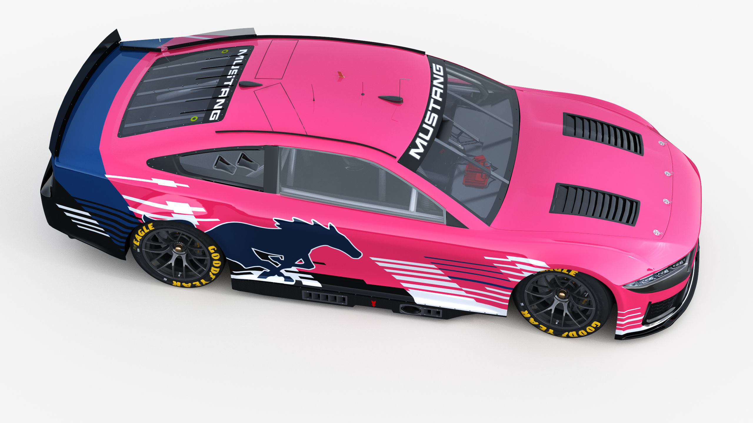 NASCAR Mustang 2024 Template 3D model_10