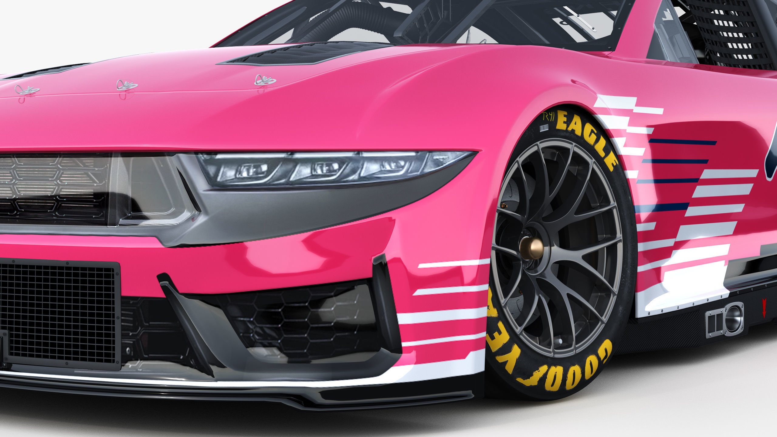 NASCAR Mustang 2024 Template 3D model_2
