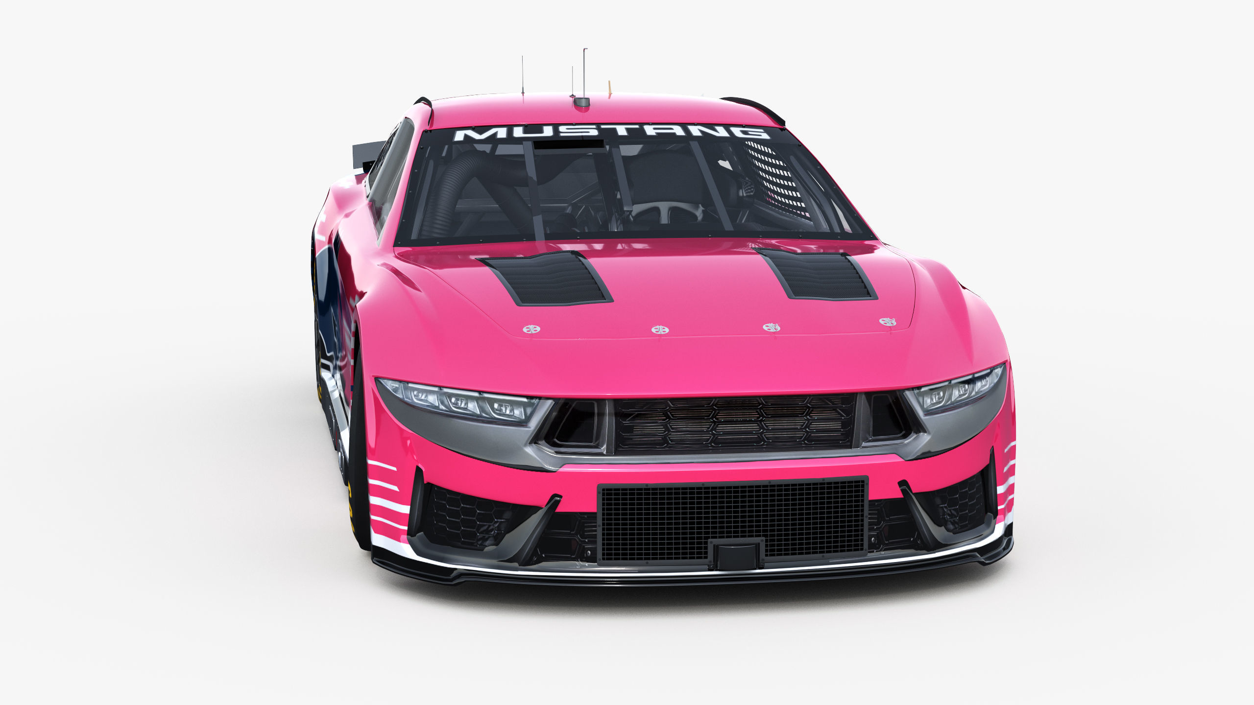 NASCAR Mustang 2024 Template 3D model_11