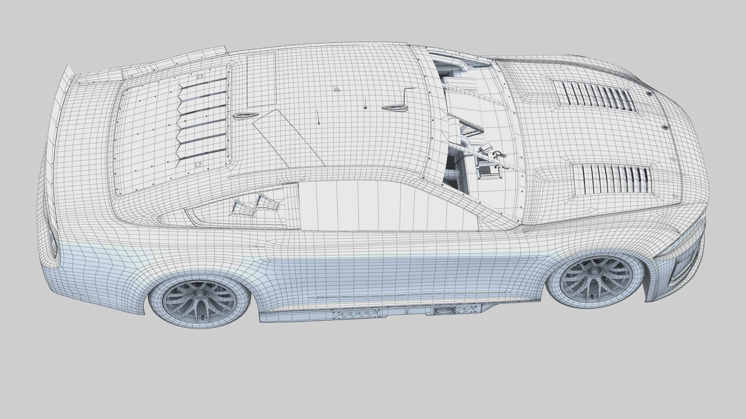 NASCAR Mustang 2024 Template 3D model_18