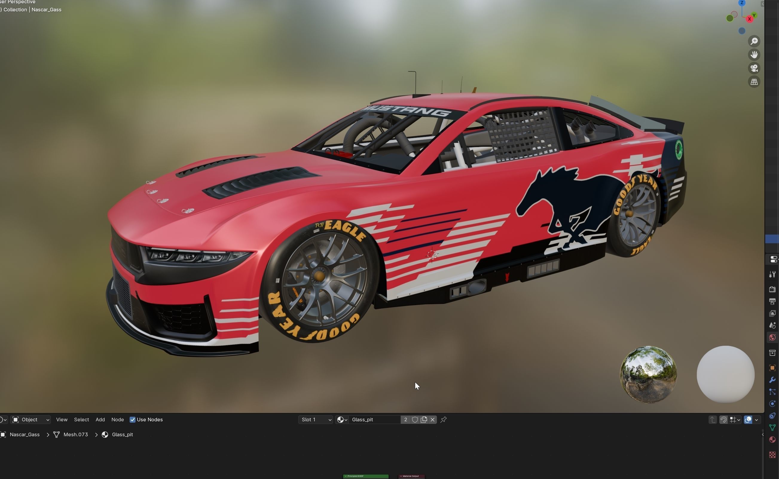 NASCAR Mustang 2024 Template 3D model_24