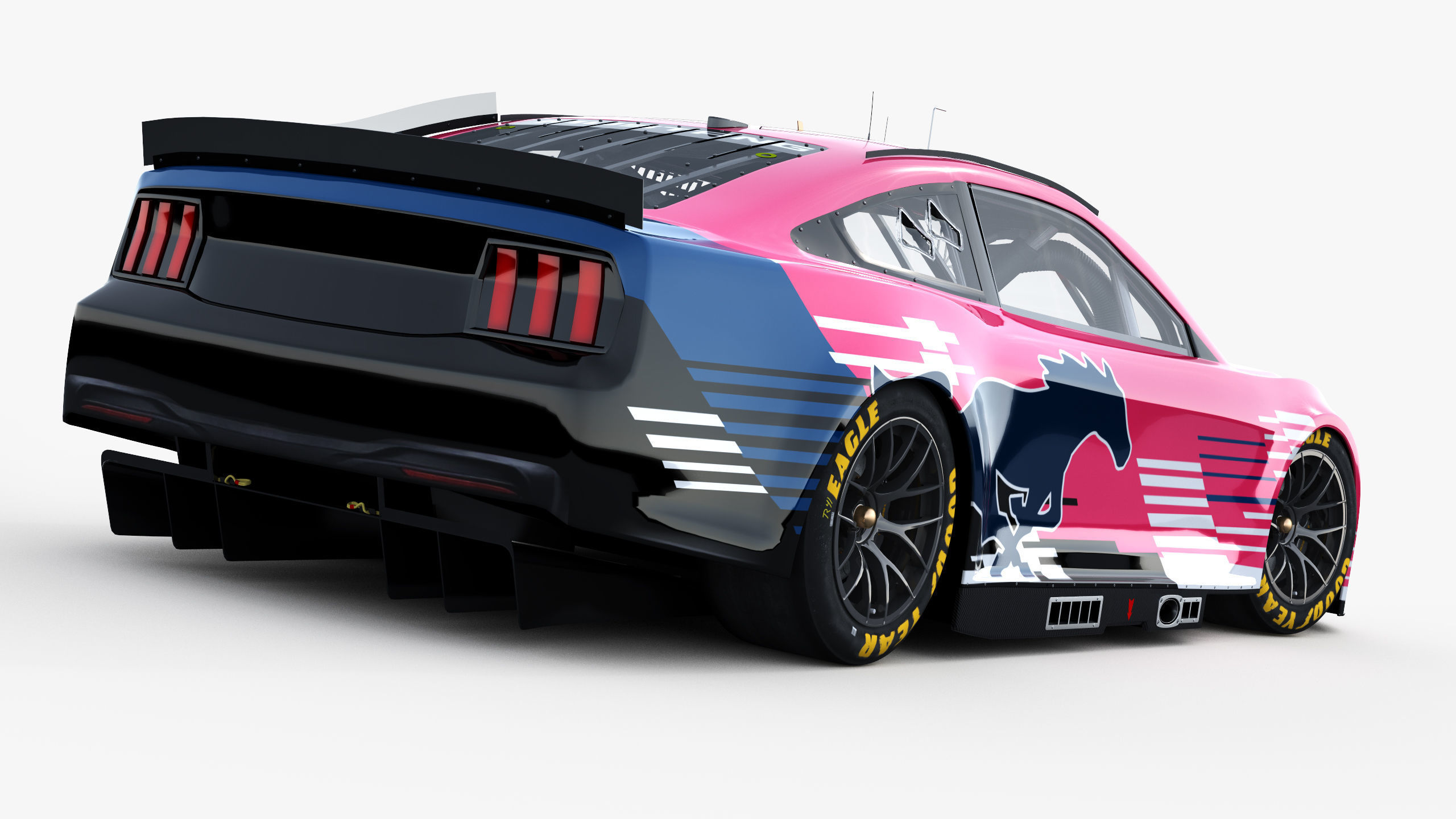 NASCAR Mustang 2024 Template 3D model_5