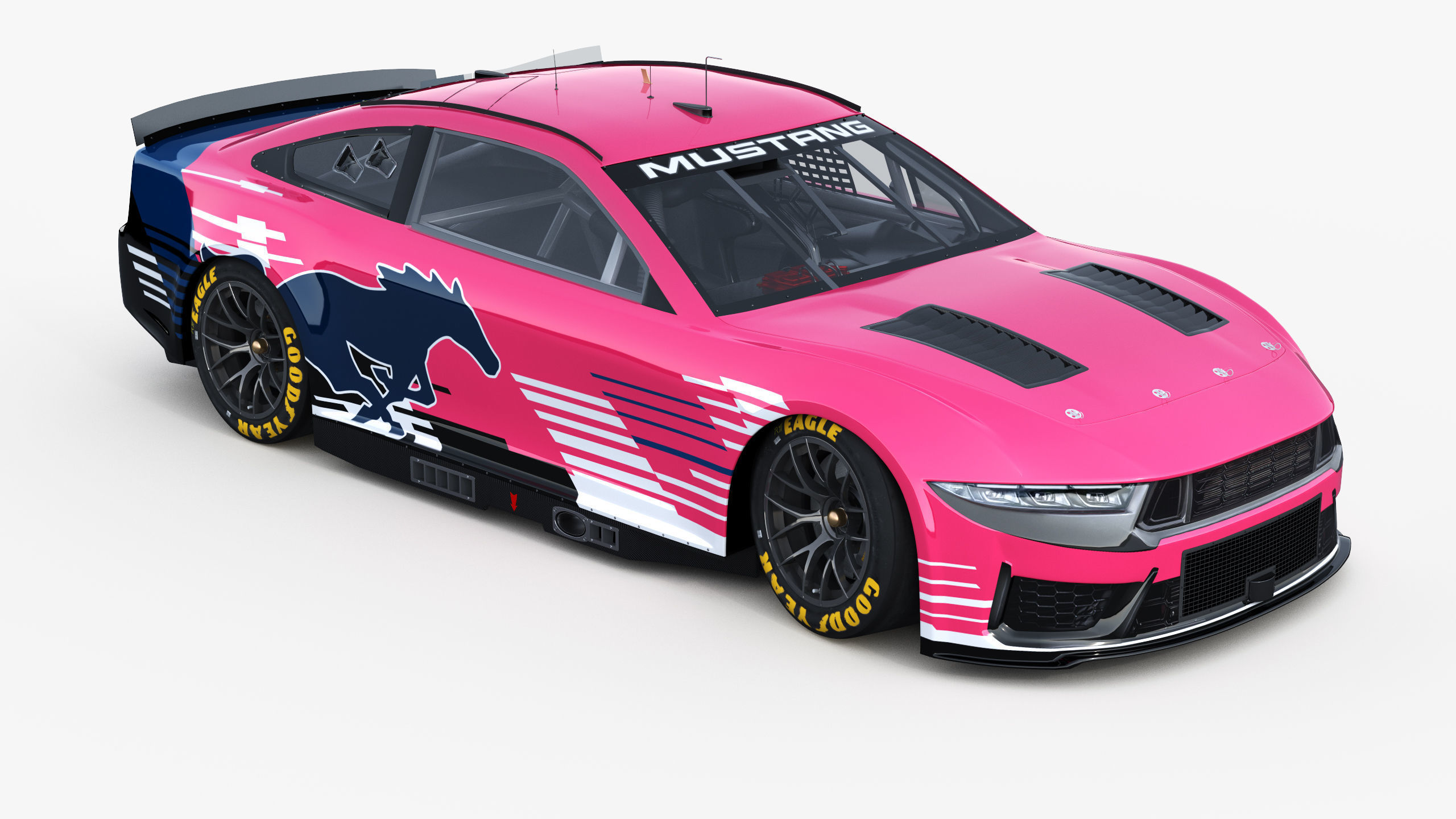 NASCAR Mustang 2024 Template 3D model_8
