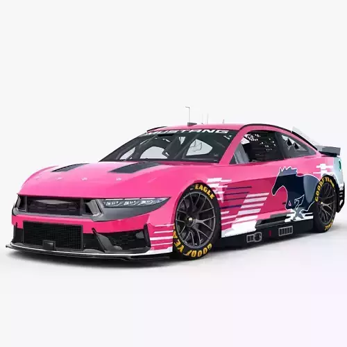 NASCAR Mustang 2024 Template 3D model