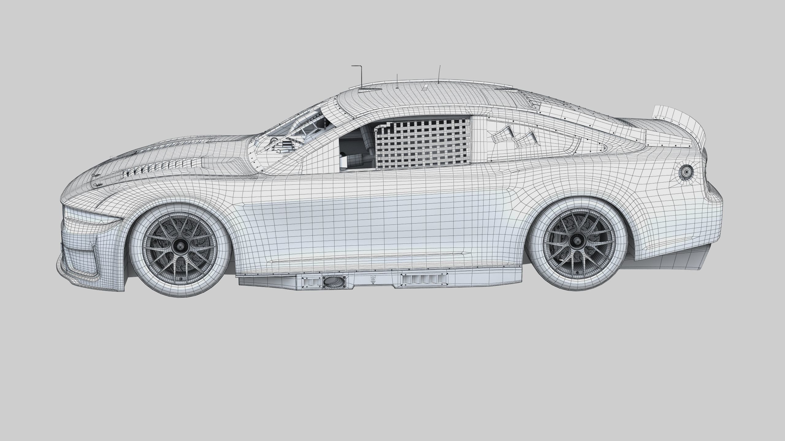 NASCAR Mustang 2024 Template 3D model_15